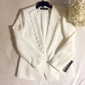 Tahari ASL White Blazer